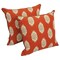 Blazing Needles 18-inch Corded Throw Pillows with Inserts (Set of 2) - Red Exotic Imprints